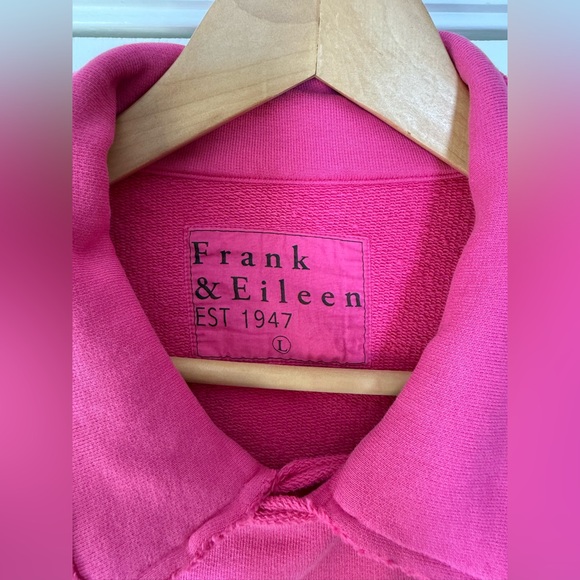 New! Frank & Eileen Mini Belfast Cardigan Soft Blazer Triple Fleece Rose Pink L - Picture 4 of 9